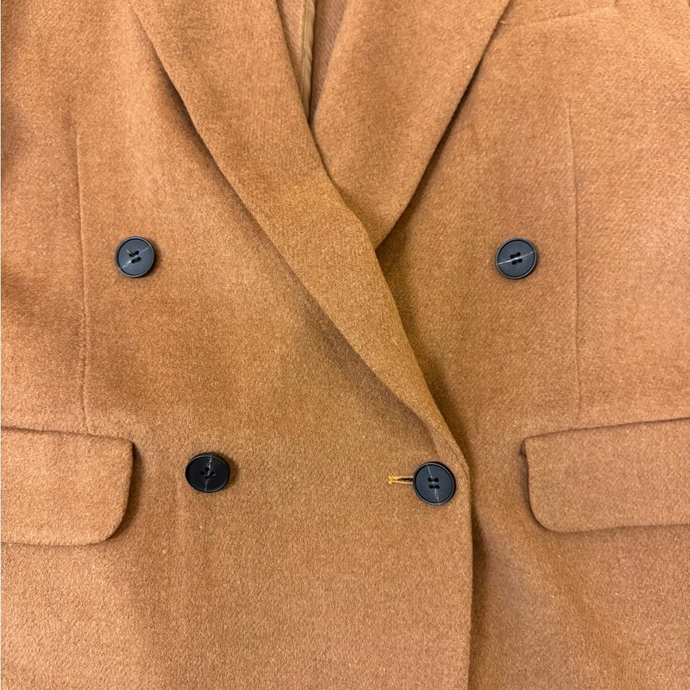 Avec Les Filles Womens (M) Wool Blend Oversized Coat Camel Tan - Picture 4 of 9